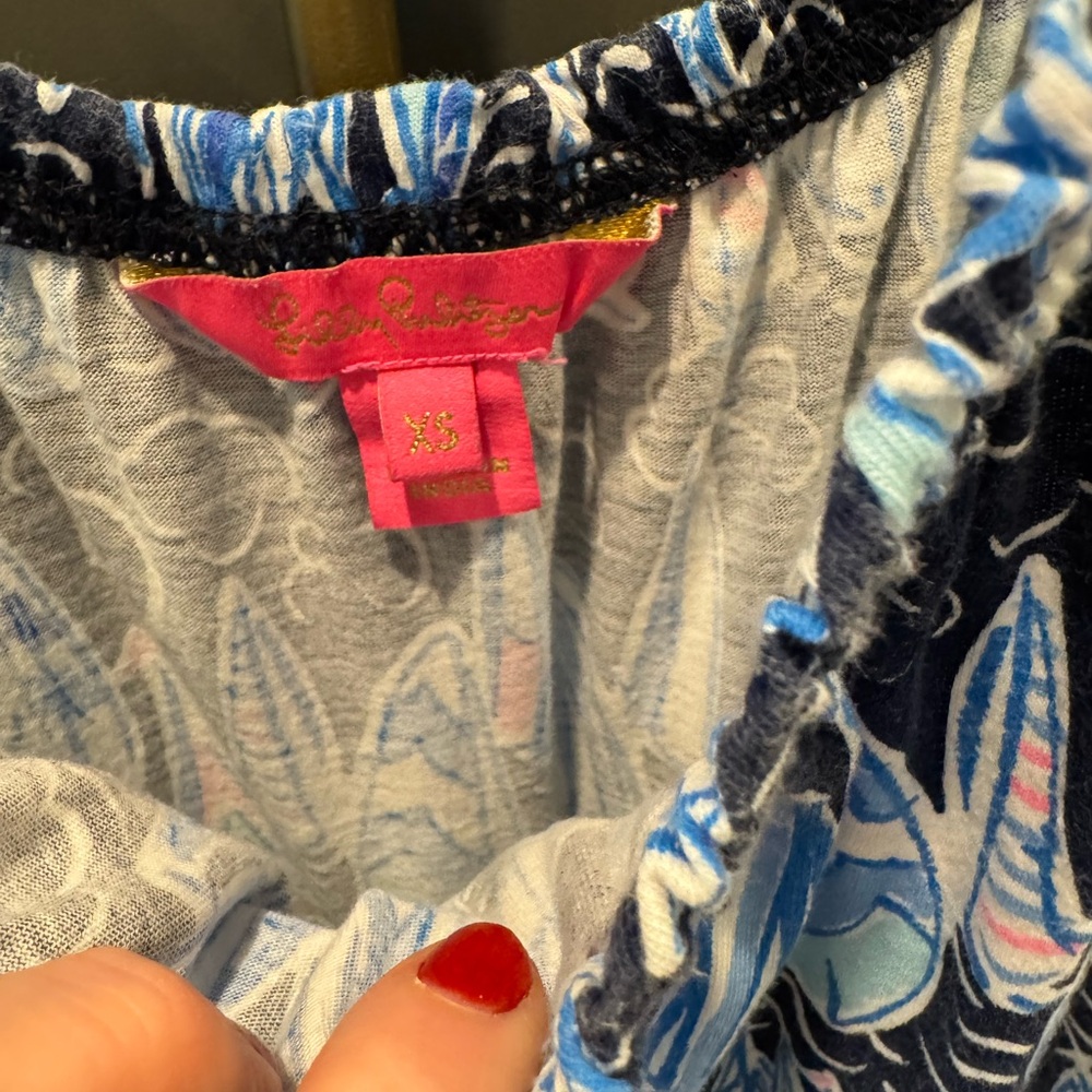 Lilly Pulitzer Loro Romper in Low Tide Navy Sails and Stripes Womens Size XS - Picture 5 of 5